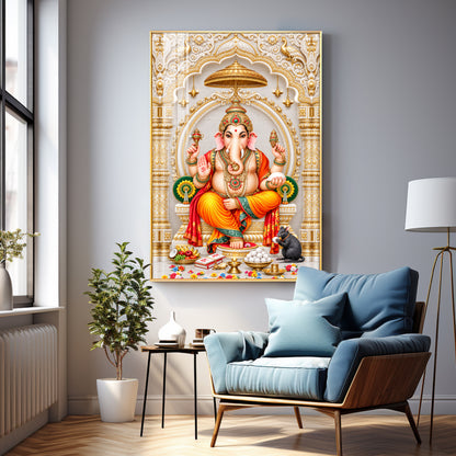 Siddhivinayak Premium Acrylic Vertical Wall Art