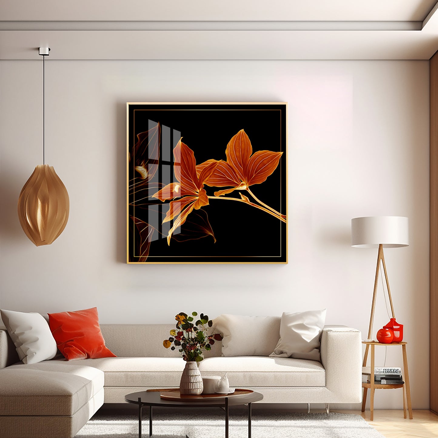 Orange Lily Premium Acrylic Square Wall Art