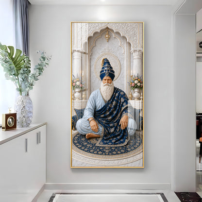 Divine Baba Deep Singh Premium Acrylic Vertical Wall Art