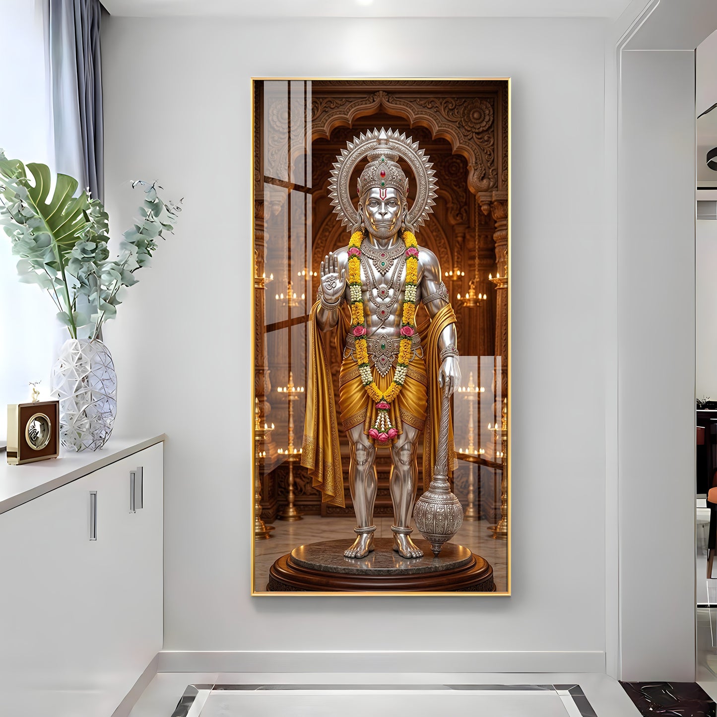 Jay Bajrangbali Premium Acrylic Vertical Wall Art