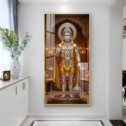 Jay Bajrangbali Premium Acrylic Vertical Wall Art