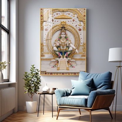 Lord Ayyappa Yoga Premium Acrylic Vertical Wall Art