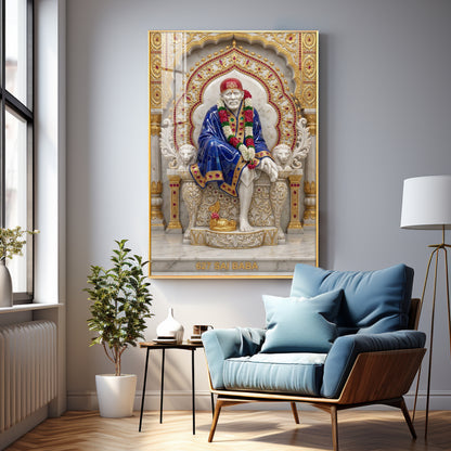 Om Sai Ram Premium Acrylic Vertical Wall Art