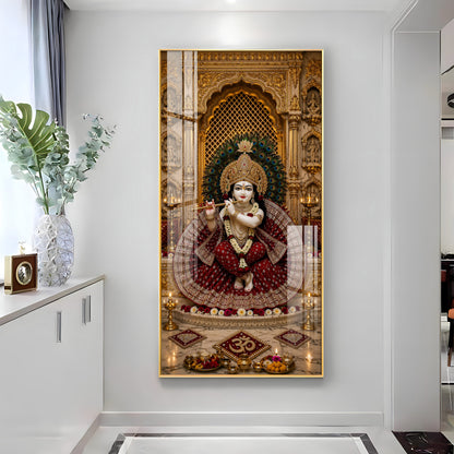 Divine Bal Gopal Krishna Premium Acrylic Vertical Wall Art