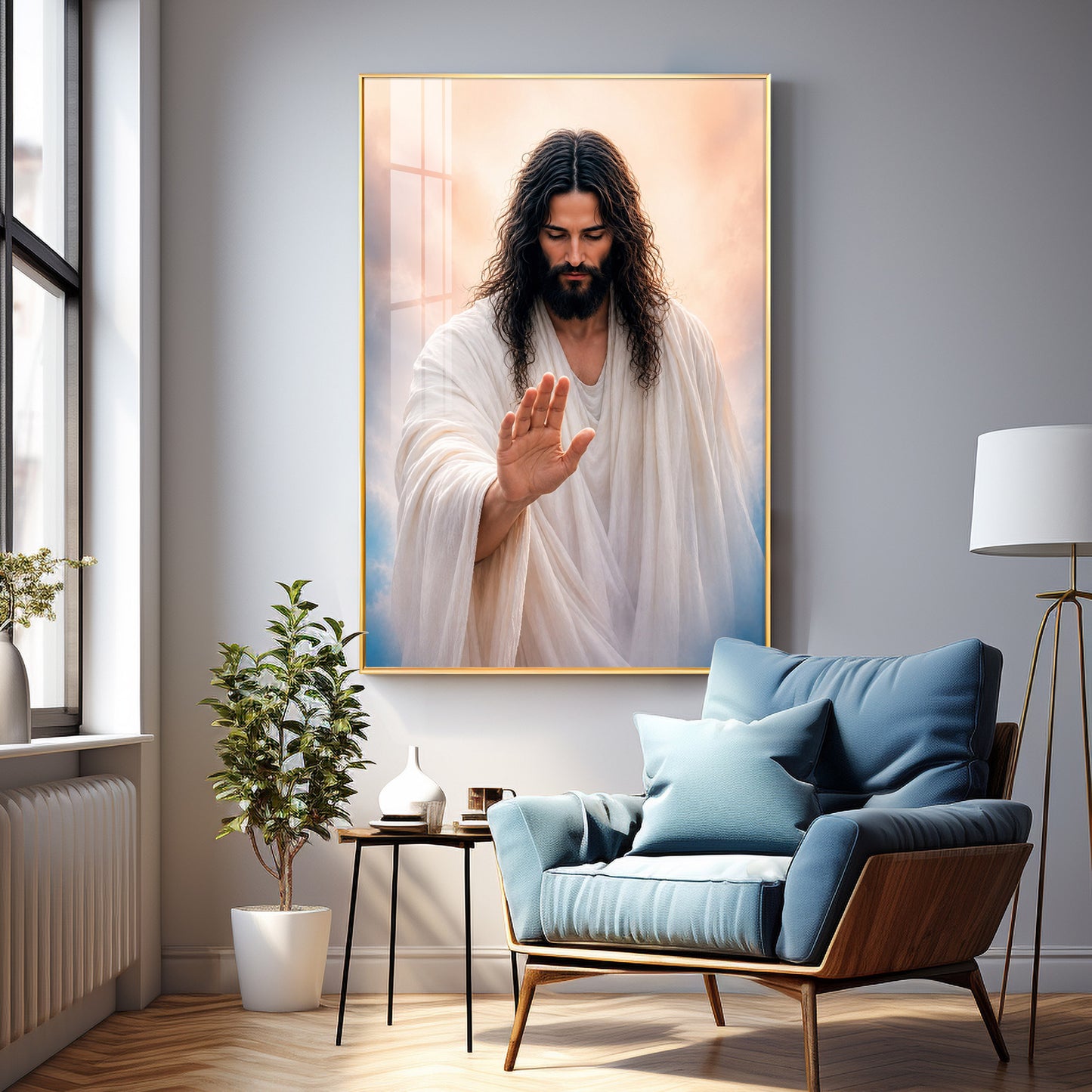 Depicting Jesus Christ Premium Acrylic Vertical Wall Art