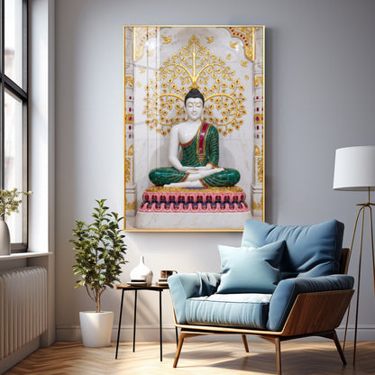 Inner Peace Of Buddha Premium Acrylic Vertical Wall Art