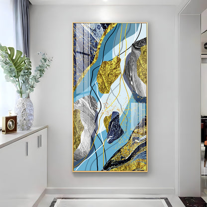Azure Elegance Premium Acrylic Vertical Wall Art