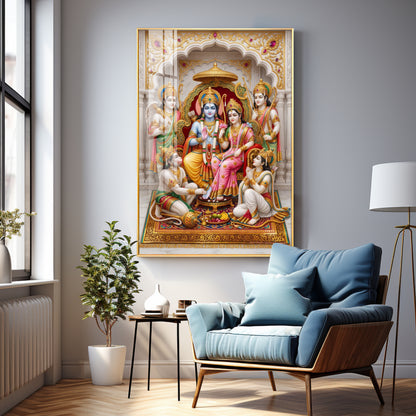 Jay Sita Rama Premium Acrylic Vertical Wall Art