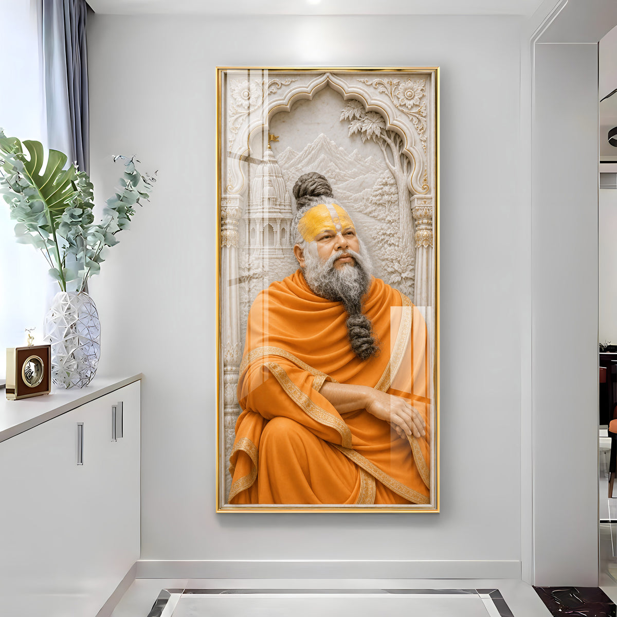 Sant Shri Premanand Ji Maharaj Premium Acrylic Vertical Wall Art