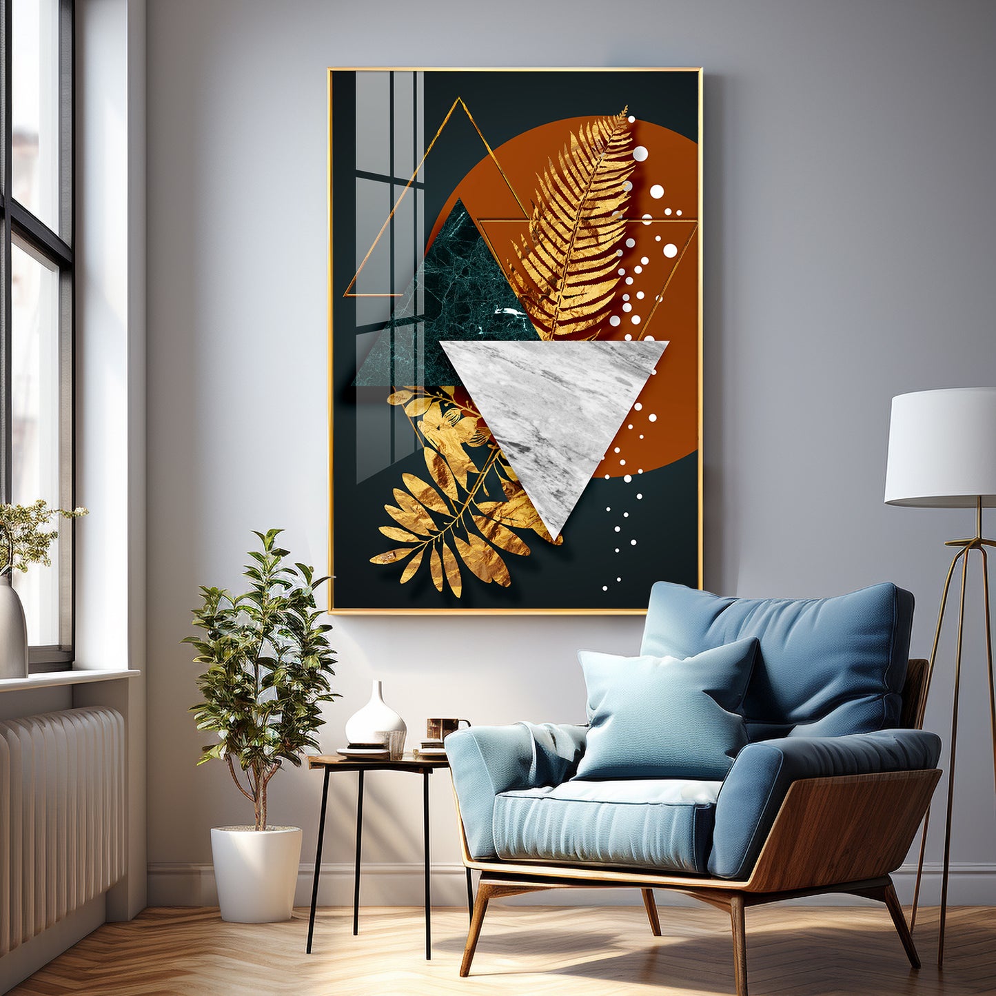 Radiant Shapes Premium Acrylic Vertical Wall Art