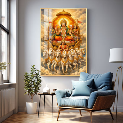 Jay Surya Dev Bhagwan Premium Acrylic Vertical Wall Art