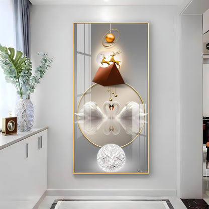 Reflective Elegance Premium Acrylic Vertical Wall Art
