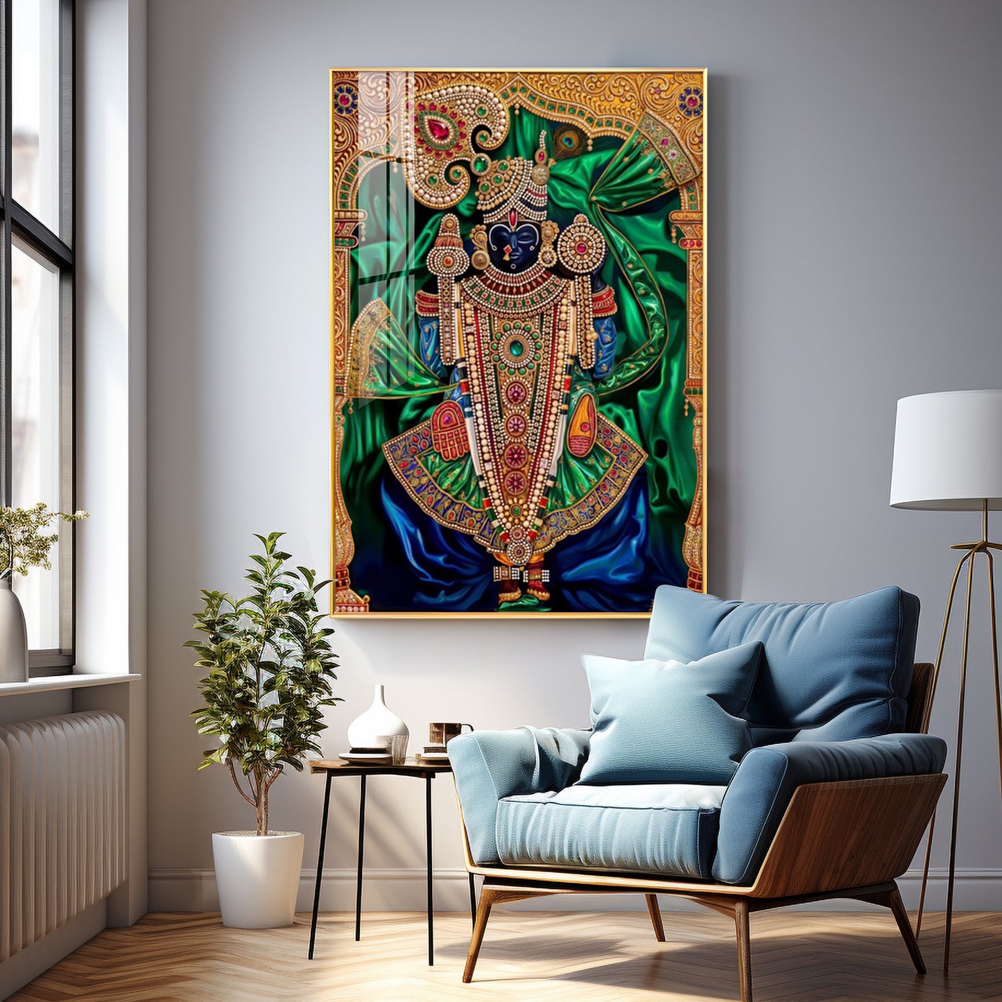 Lord Dwarkadhish Premium Acrylic Vertical Wall Art