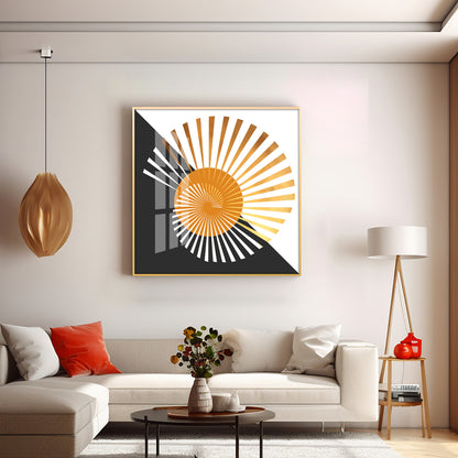 Spiral Or Sunburst Pattern Premium Acrylic Square Wall Art
