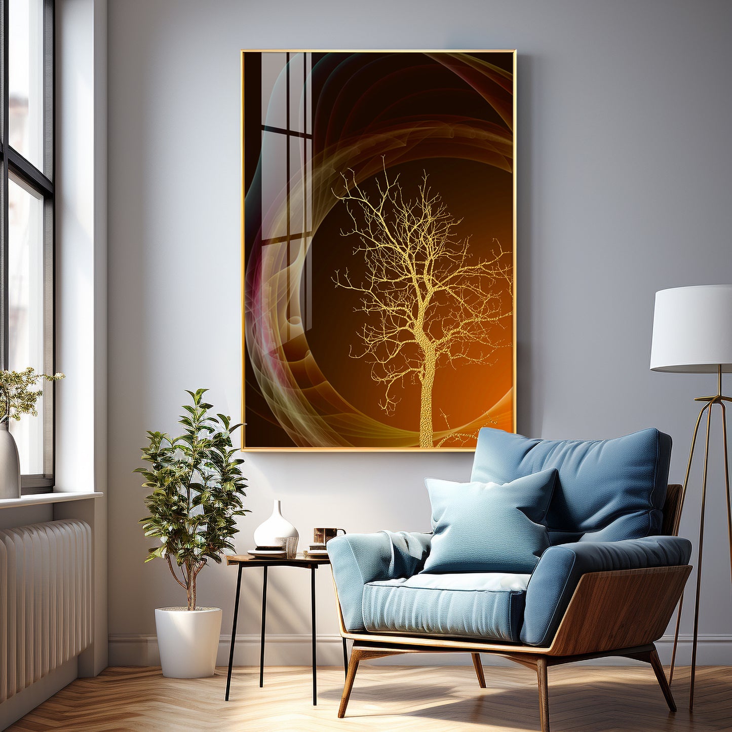 Bare Tree Premium Acrylic Vertical Wall Art