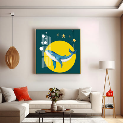 Whale Ocean Premium Acrylic Square Wall Art