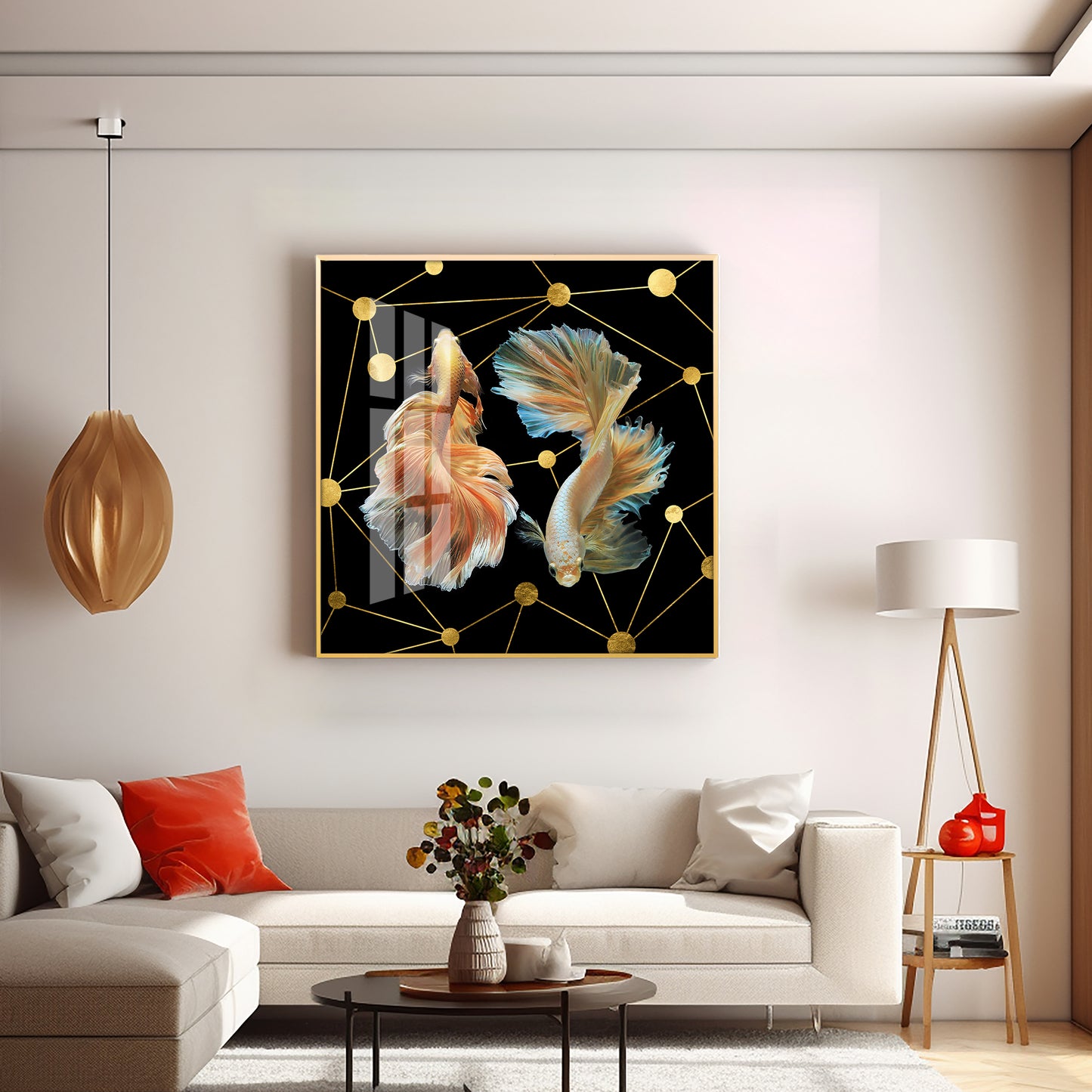 Betta Fish Premium Acrylic Square Wall Art