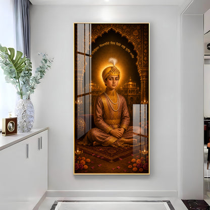 Guru Har Krishan Sahib Ji Premium Acrylic Vertical Wall Art