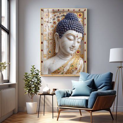Divine Serenity Buddha Premium Acrylic Vertical Wall Art