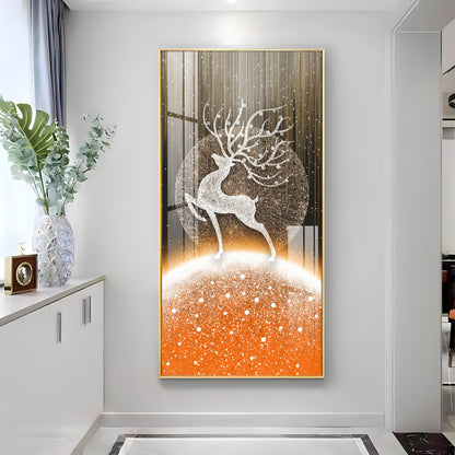 Deer Pure Elegance Premium Acrylic Vertical Wall Art