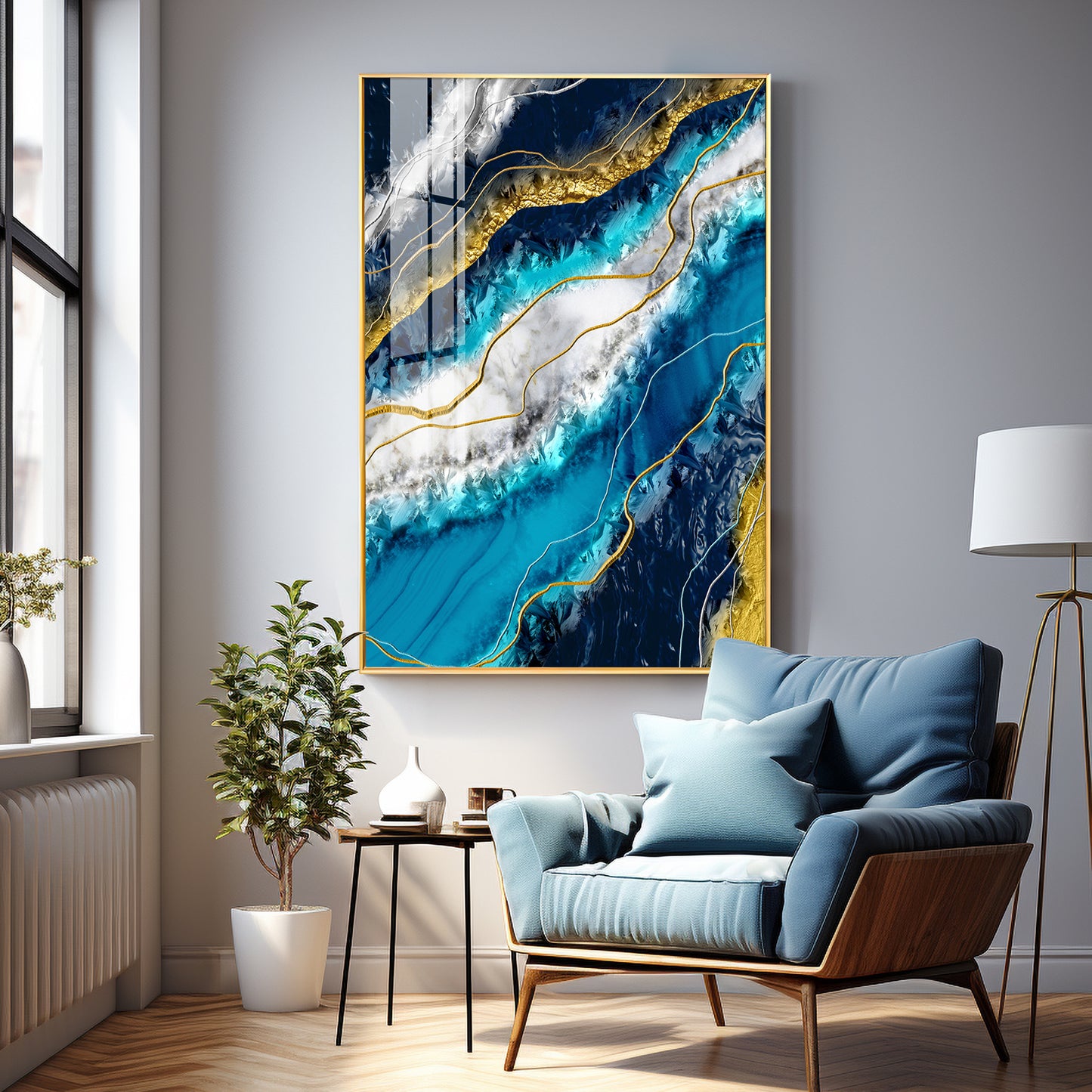 Oceanic Harmony Premium Acrylic Vertical Wall Art