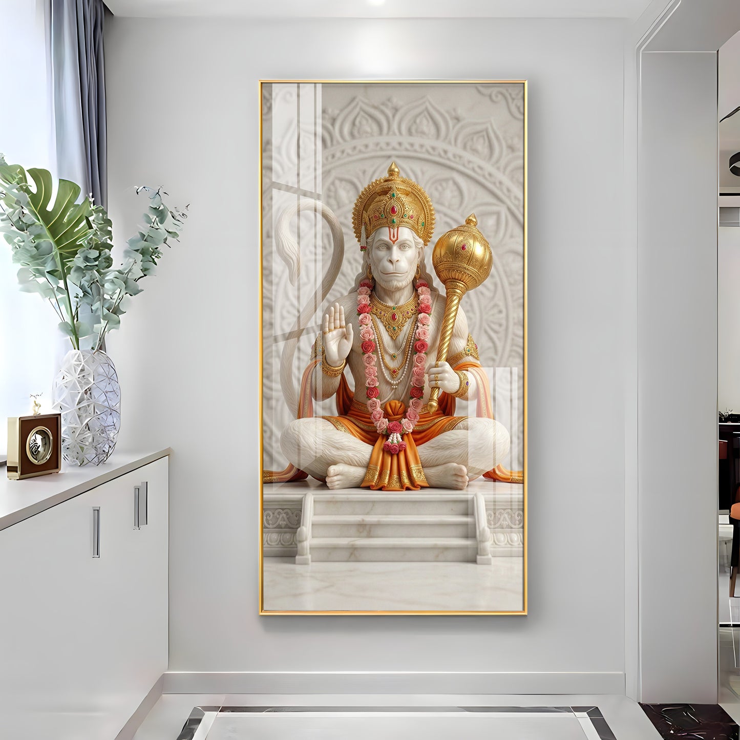 Divine Hanuman Ji Grace Premium Acrylic Vertical Wall Art