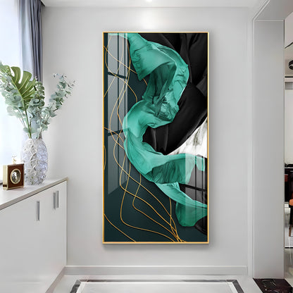 Emerald Elegance Premium Acrylic Vertical Wall Art