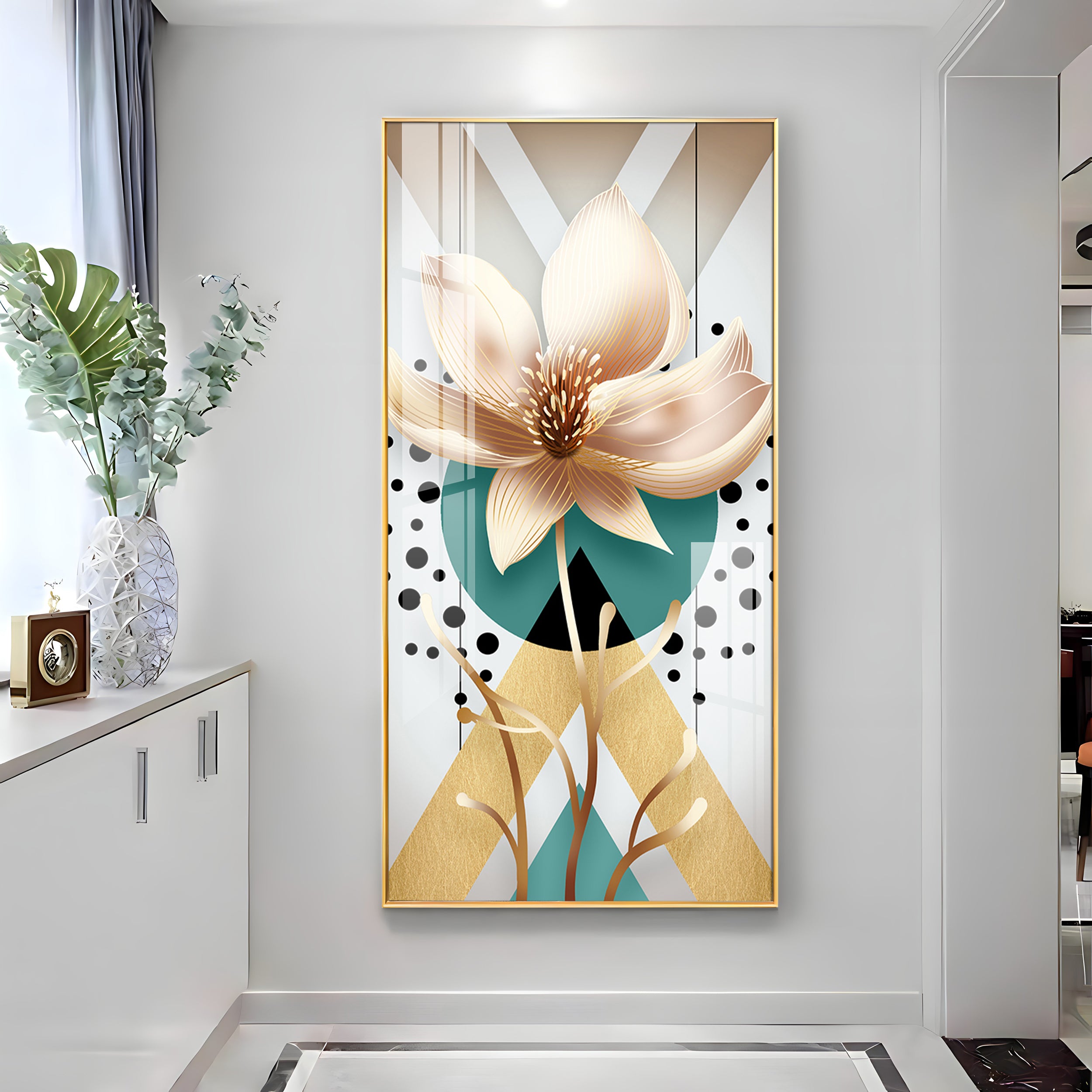 Abstract Flower Premium Acrylic Vertical Wall Art