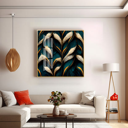 Feathers Premium Acrylic Square Wall Art