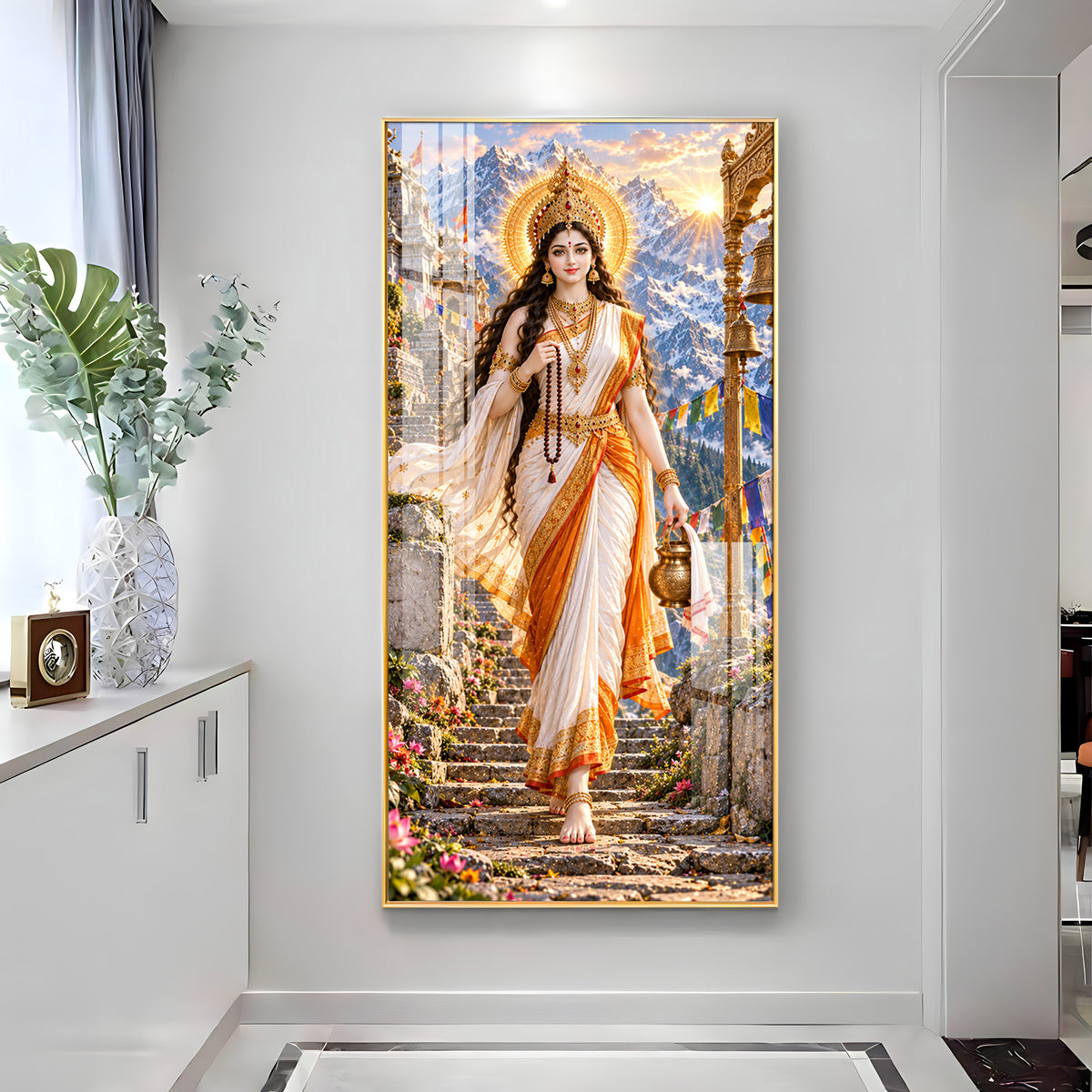 Divine Brahmacharini Maa Premium Acrylic Vertical Wall Art