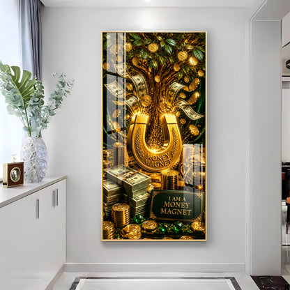 Money Magnet Premium Acrylic Vertical Wall Art