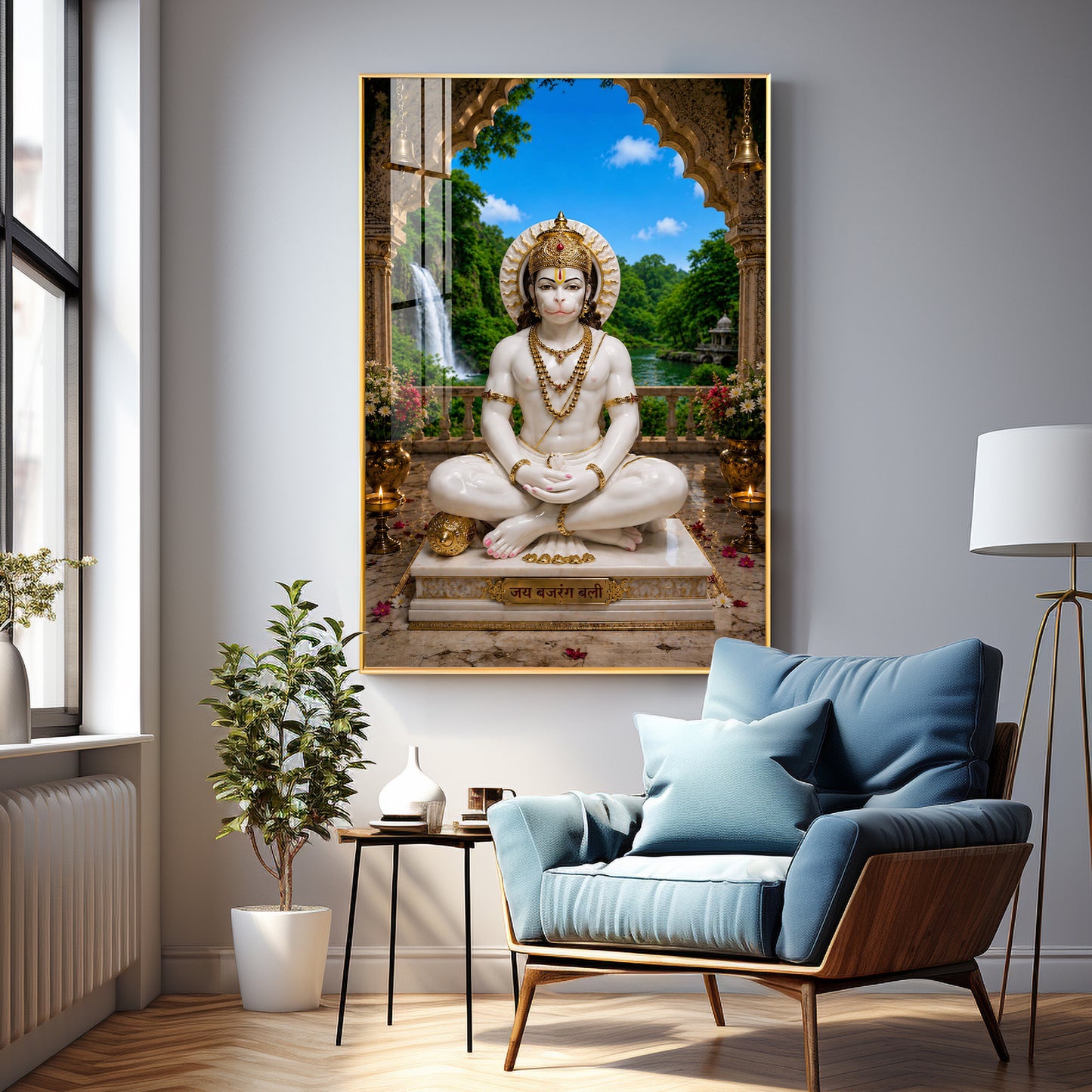 Ram Dutt Hanuman Ji Premium Acrylic Vertical Wall Art