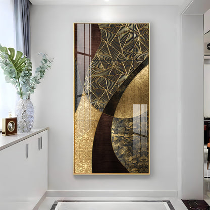 Golden Noir Elegance Premium Acrylic Vertical Wall Art
