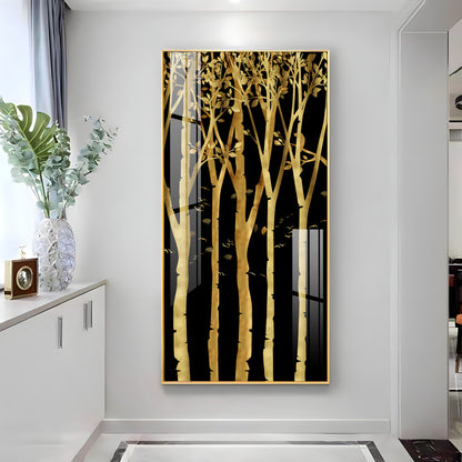 Flowers Abstract Landscape Premium Acrylic Vertical Wall Art
