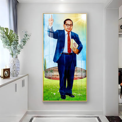 Dr. Bhimrao Ambedkar Holding Constitution Premium Acrylic Vertical Wall Art