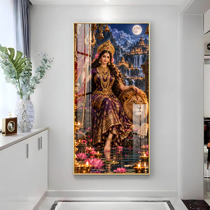 Divine Maa Jagdamba Premium Acrylic Vertical Wall Art