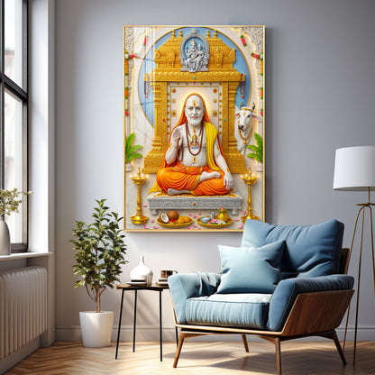 Sri Raghavendra Swamy Ji Premium Acrylic Vertical Wall Art