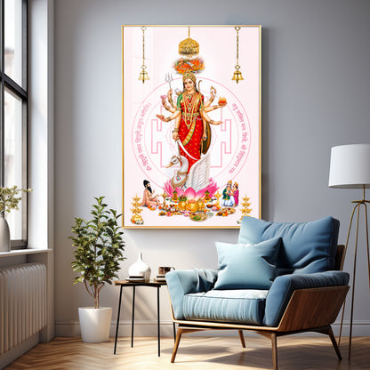 Shree Hinglaj Mataji Premium Acrylic Vertical Wall Art