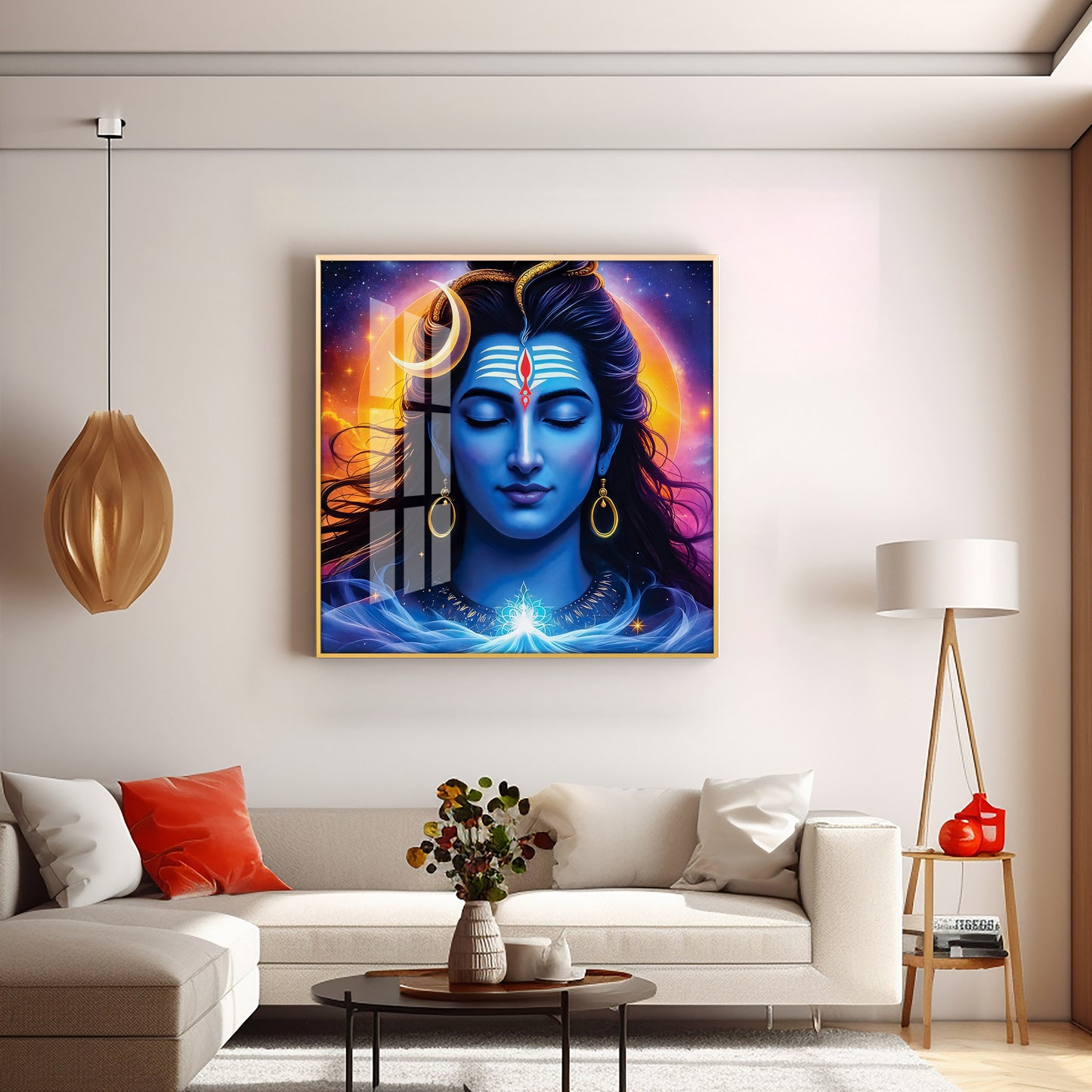 Lord Shiva Premium Acrylic Square Wall Art