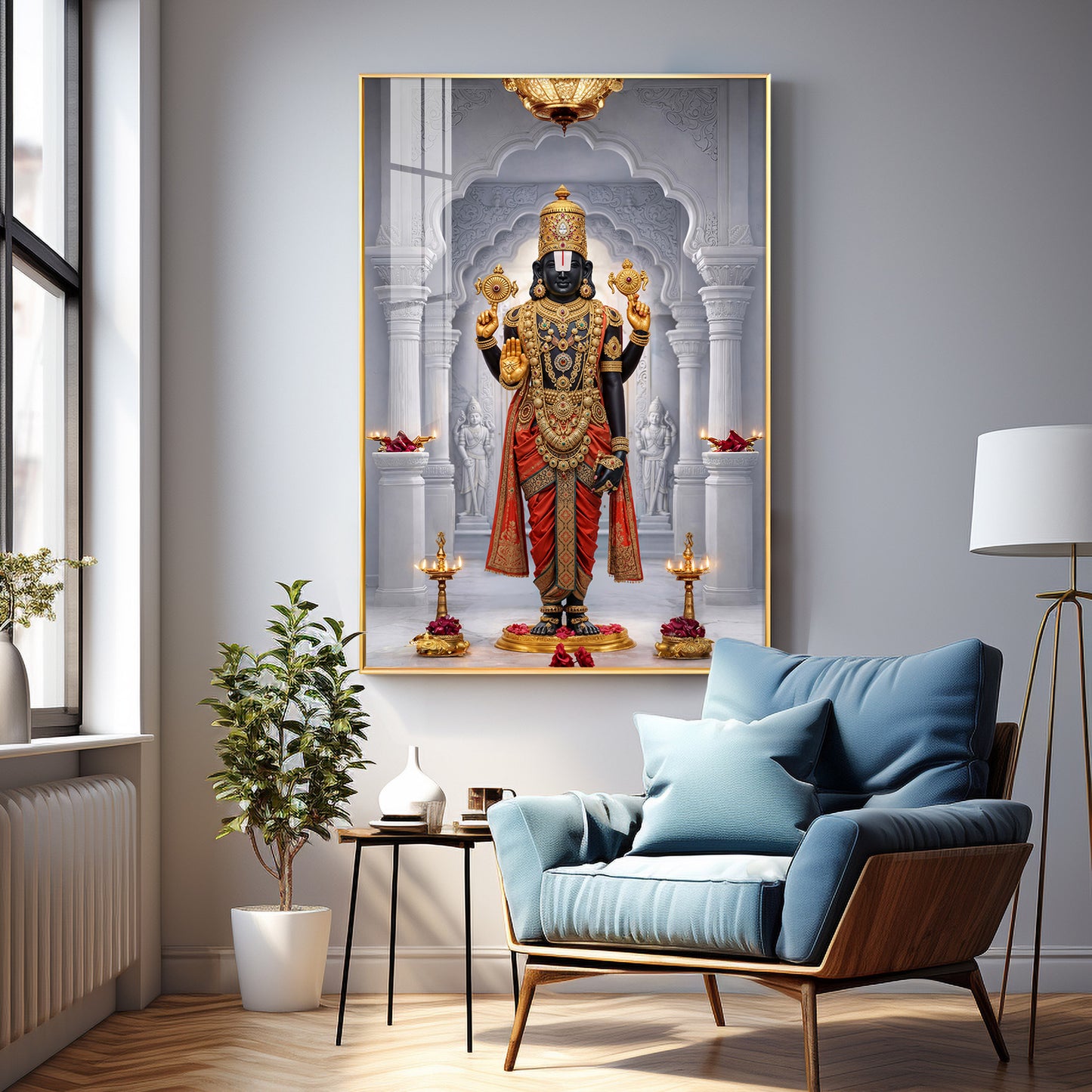 Lord Venkateswara Premium Acrylic Vertical Wall Art