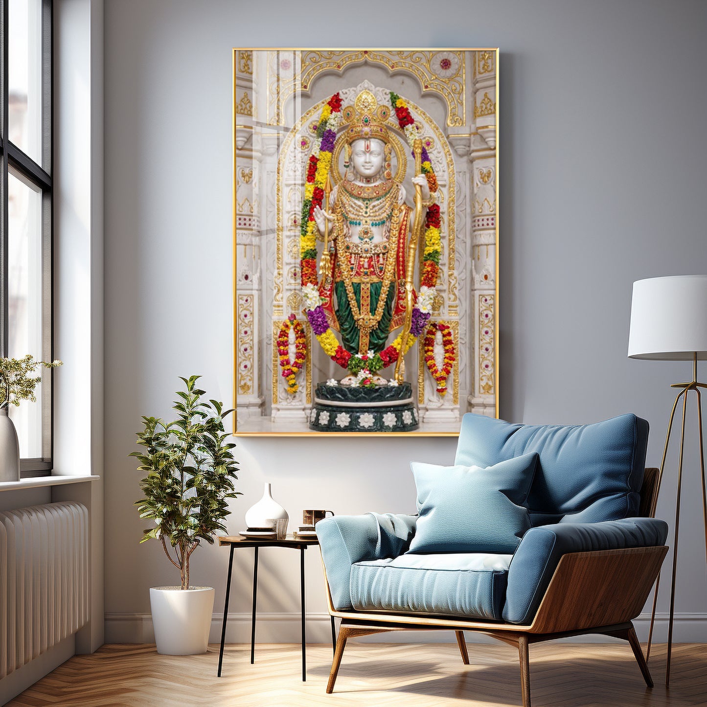 Lord Ram Premium Acrylic Vertical Wall Art