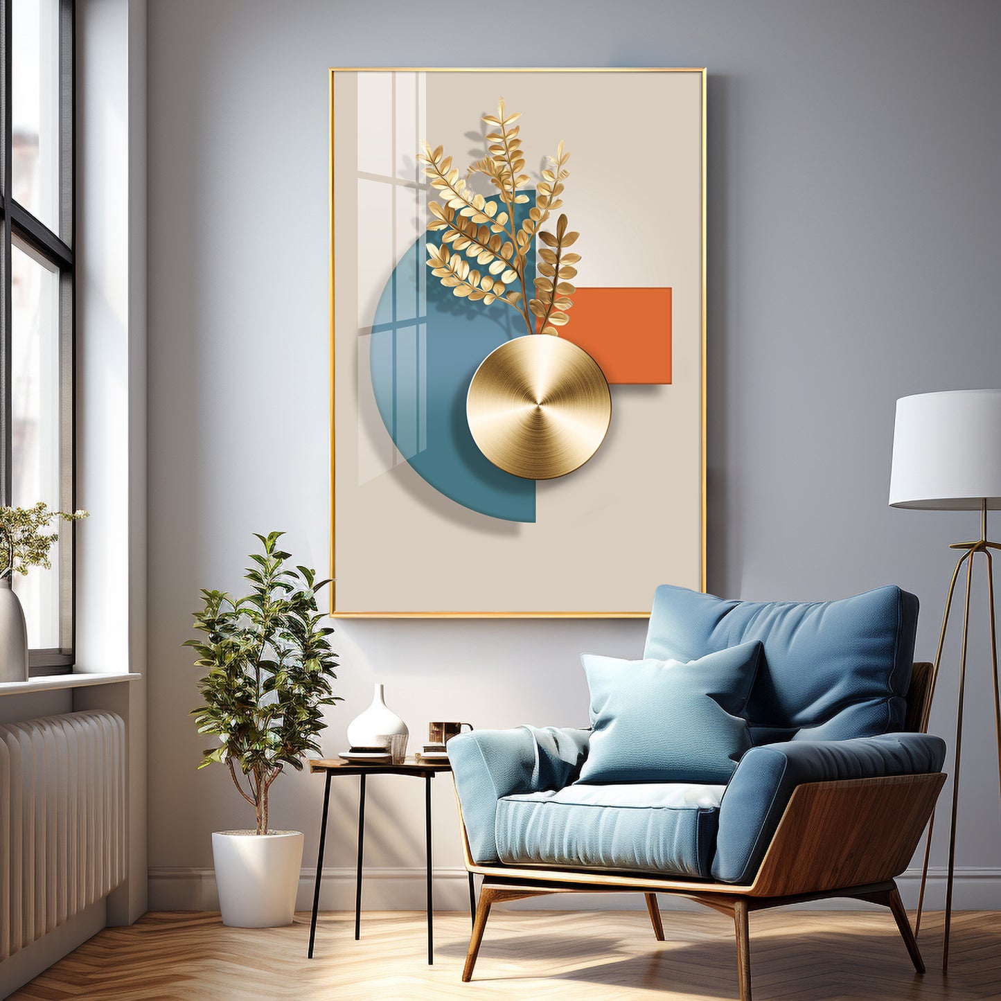 Blue Sphere Sentinel Premium Acrylic Vertical Wall Art