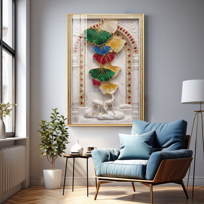 Elegant Feather Premium Acrylic Vertical Wall Art