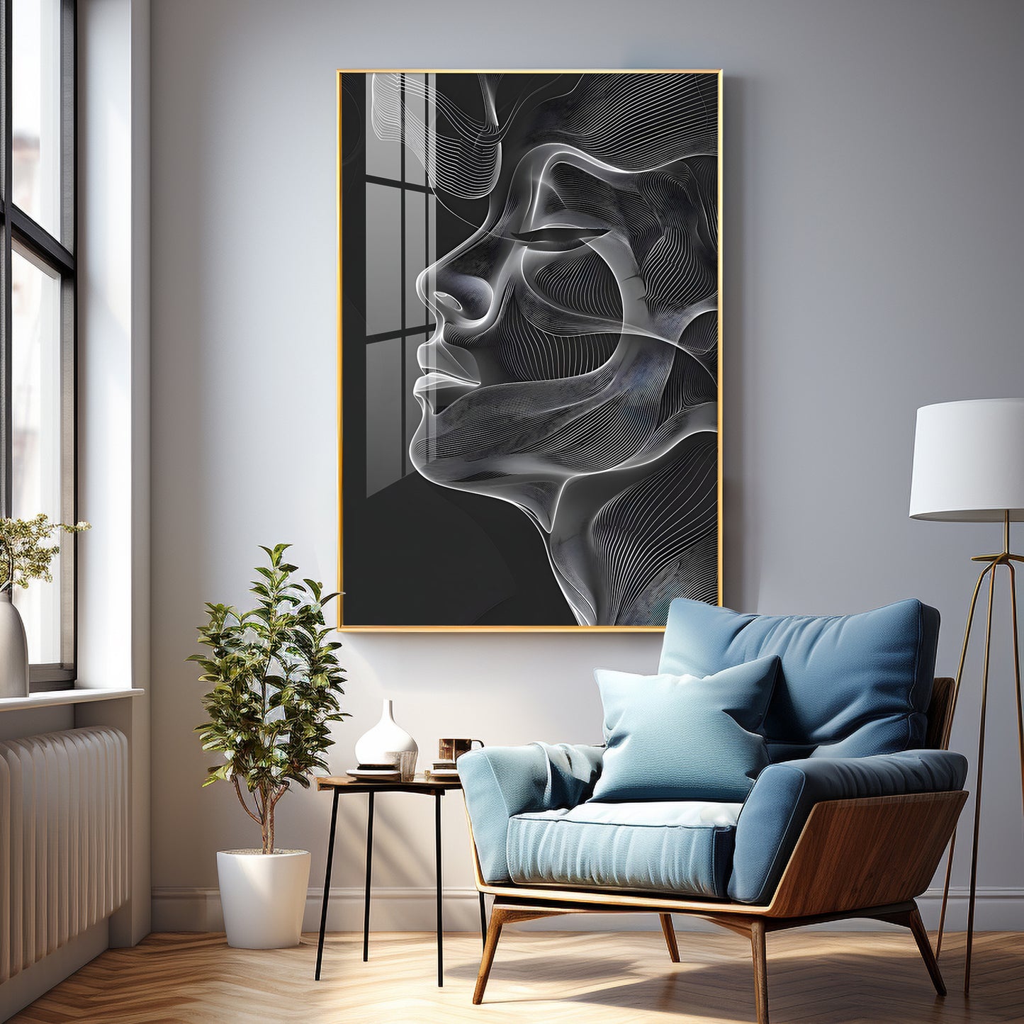 Black & White Beauty Premium Acrylic Vertical Wall Art