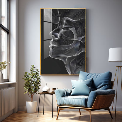 Black & White Beauty Premium Acrylic Vertical Wall Art