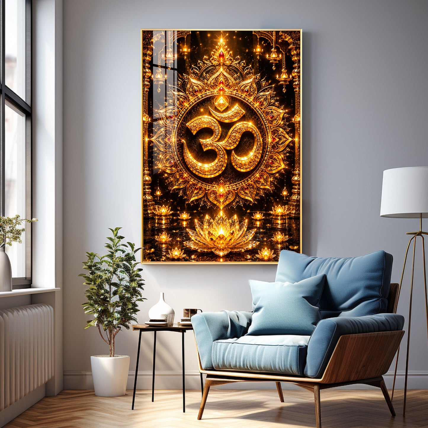 Om Symbol Premium Acrylic Vertical Wall Art