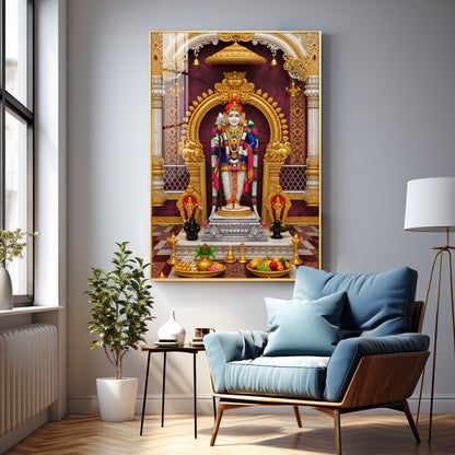 Palani Raja Lord Murugan Premium Acrylic Vertical Wall Art
