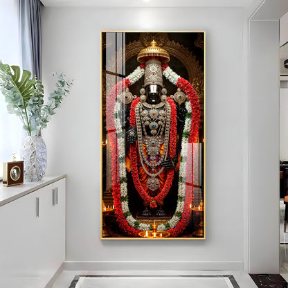 Lord Tirupati Balaji Premium Acrylic Vertical Wall Art