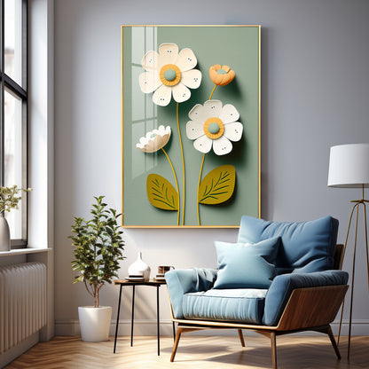 Bouquet Of Flowers Premium Acrylic Vertical Wall Art