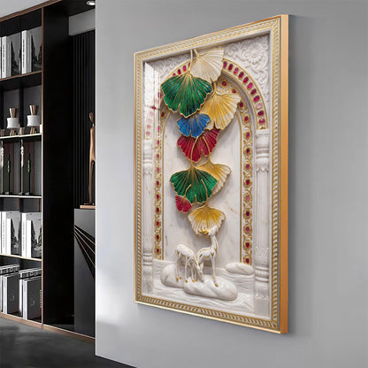 Elegant Feather Premium Acrylic Vertical Wall Art